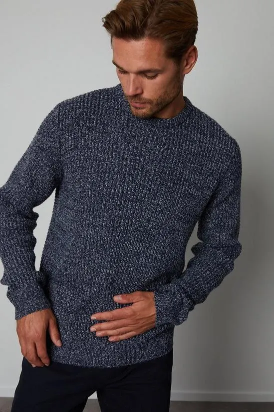 'Ryebank' Waffle Knit Crew Neck Jumper