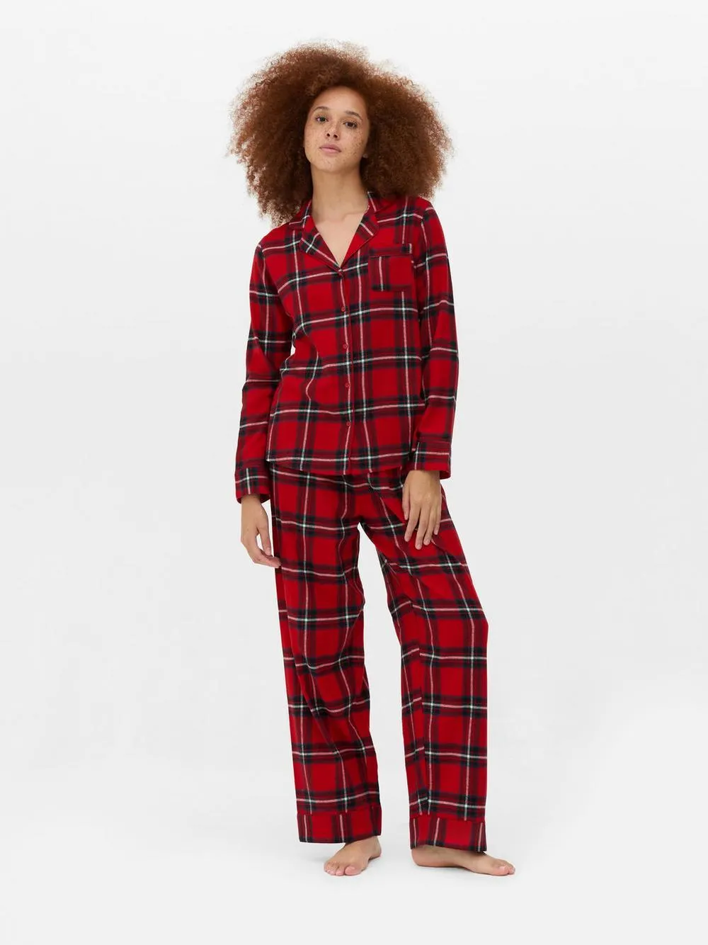 Pijama camisa flanela padrão tartan