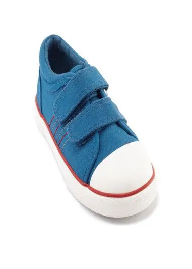 Start-Rite Sandcastle Denim Riptape Canvas Shoes - 9 F