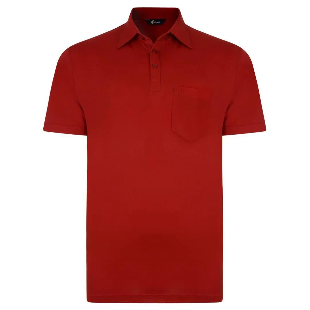 Gabicci Plain Jersey Polo Shirt - Red