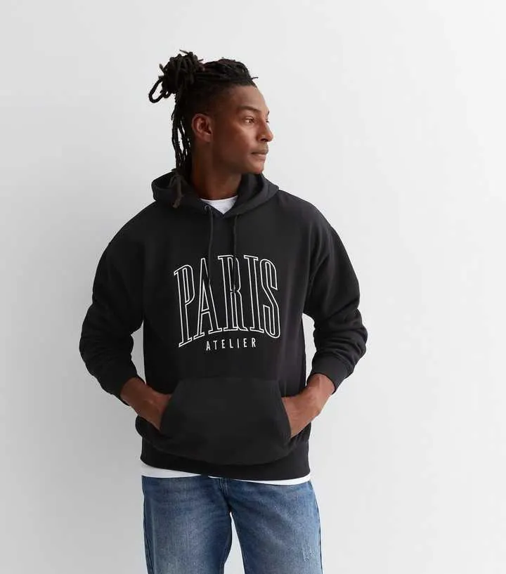 Black Paris Atelier Logo Hoodie