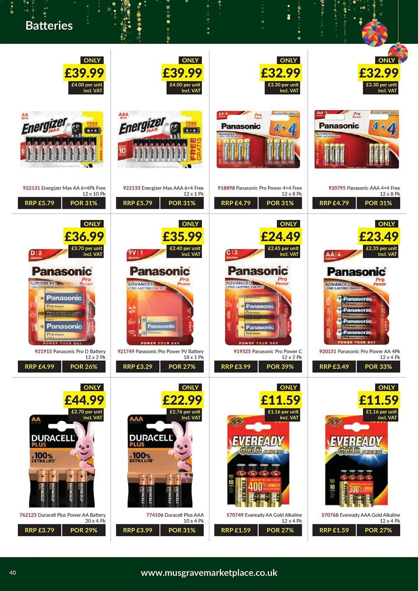 Musgrave MarketPlace leaflet from 21 November to 10 December 2023 - Catalogue Page 40