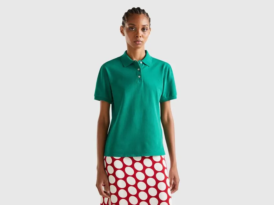 Polo in stretch organic cotton