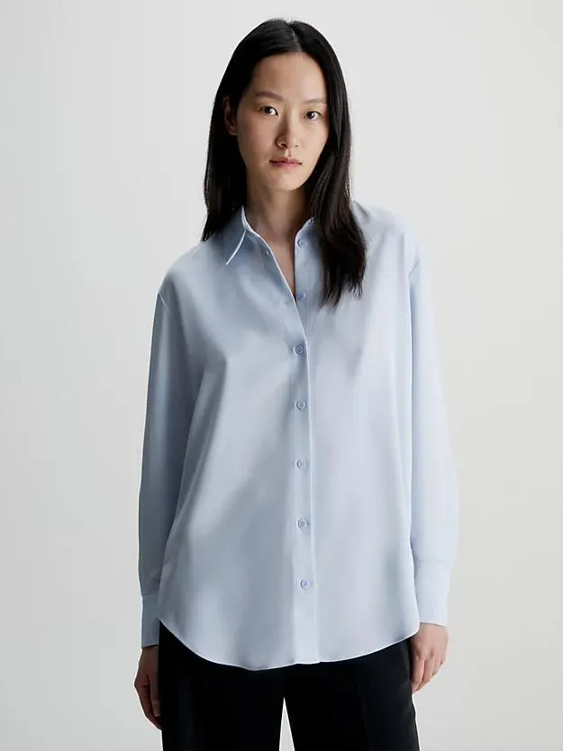 Relaxed Lightweight Crepe Shirt