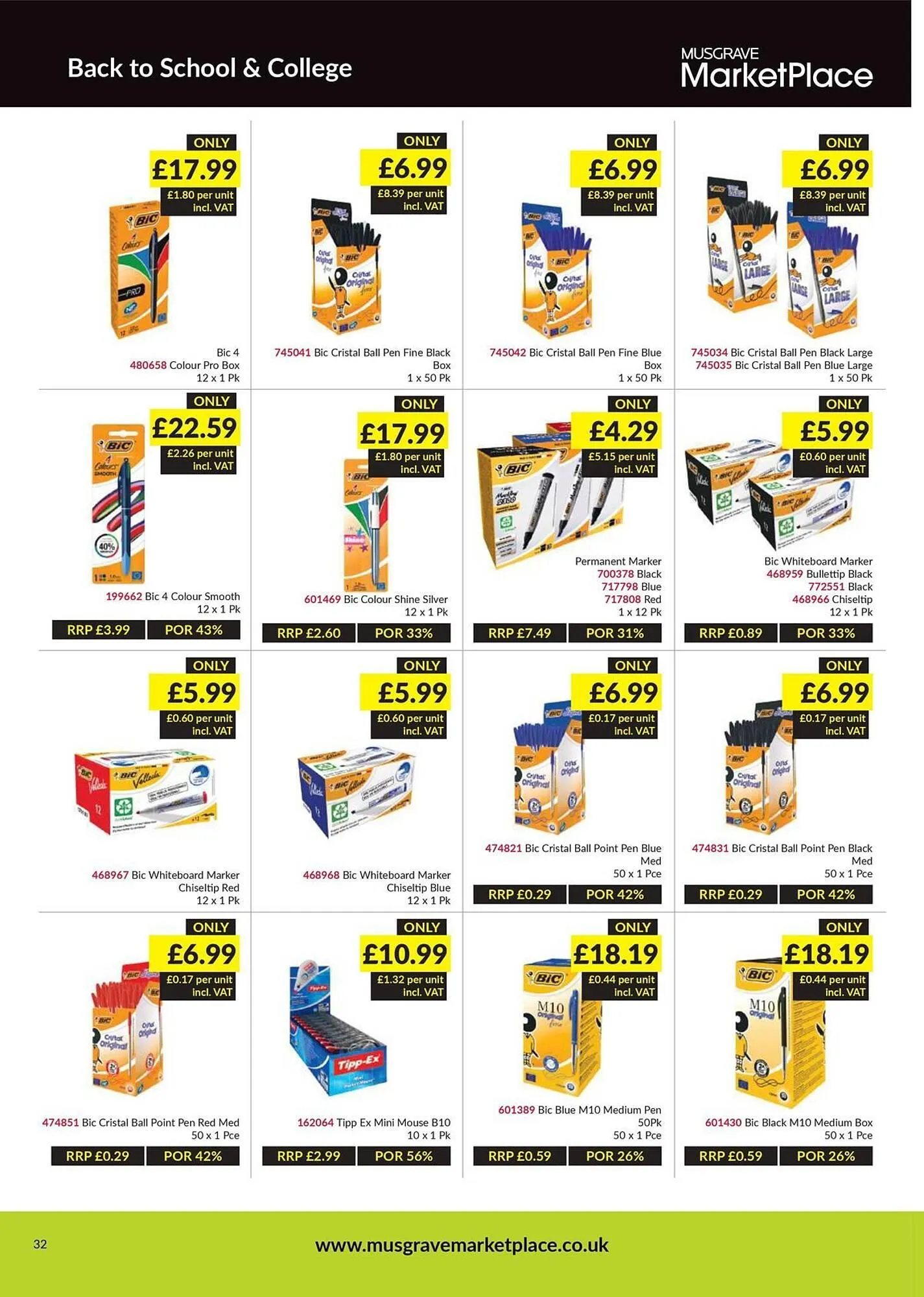 Musgrave MarketPlace leaflet from 25 August to 14 September 2025 - Catalogue Page 32
