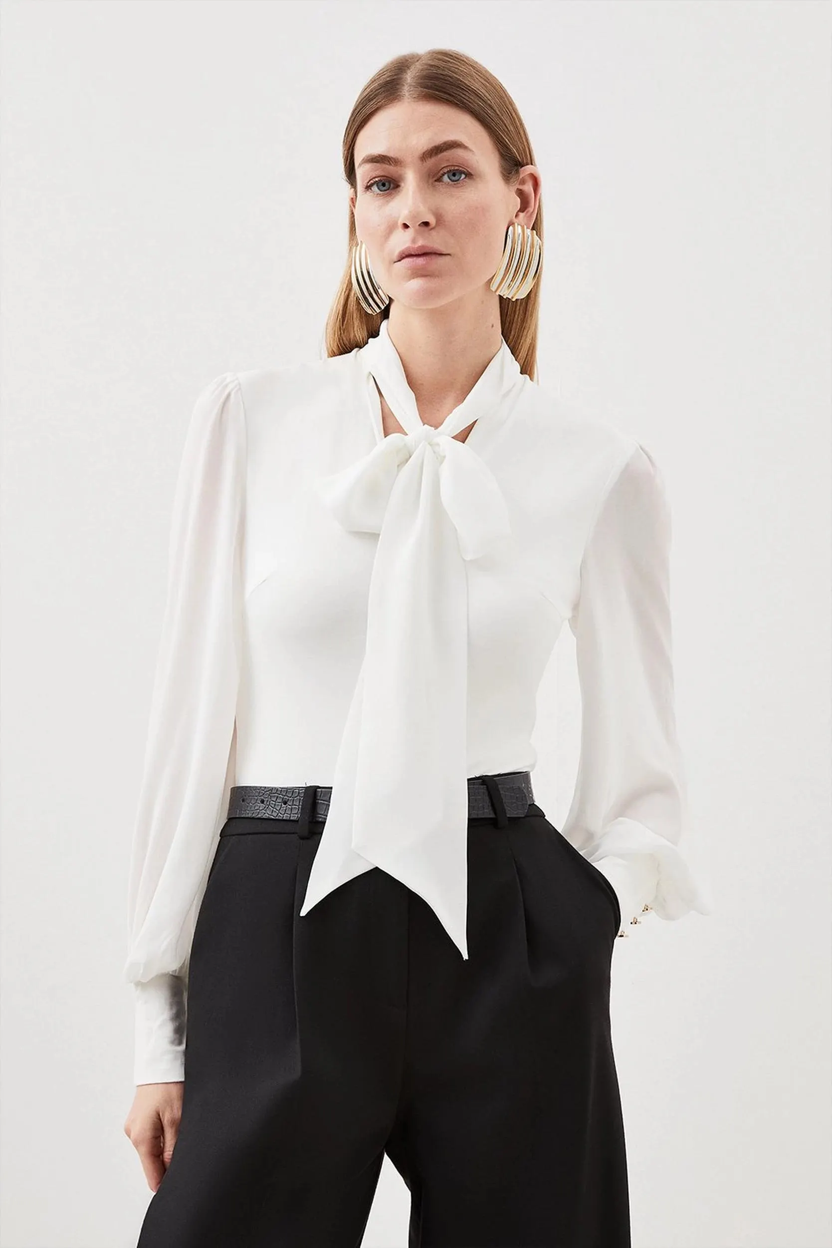 Jersey Ponte Georgette Mix Bodysuit