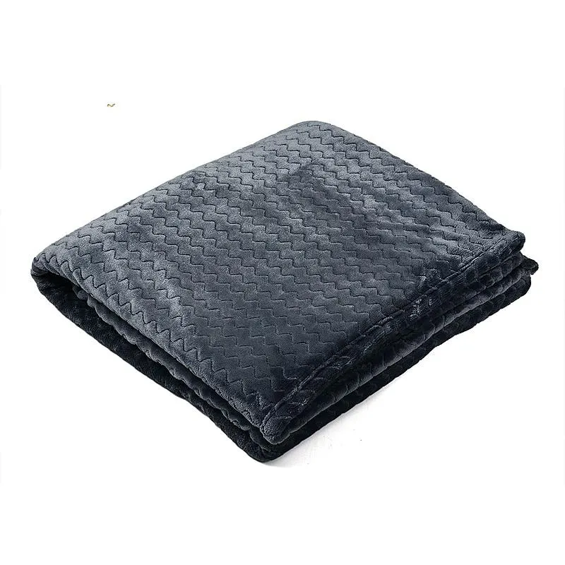 Cosy Flannel Double Layered Blanket - Grey