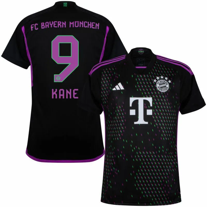 adidas Bayern Munich Away Kane 9 Shirt 2023-2024 (Official Printing)