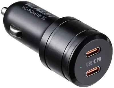 VOLTCRAFT VC-PD40W-2C VC-13431420 USB charger Car Max. output current 3 A 2 x USB-C® USB Power Delivery (USB-PD)