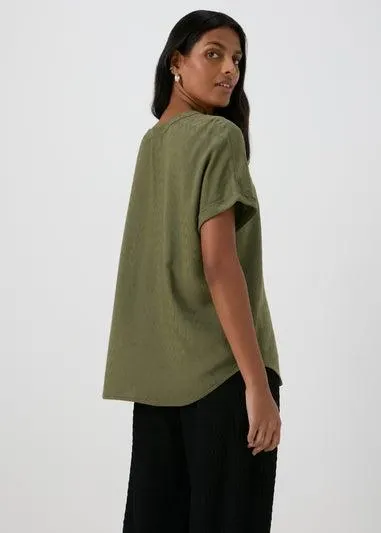 Khaki Pocket Box Top