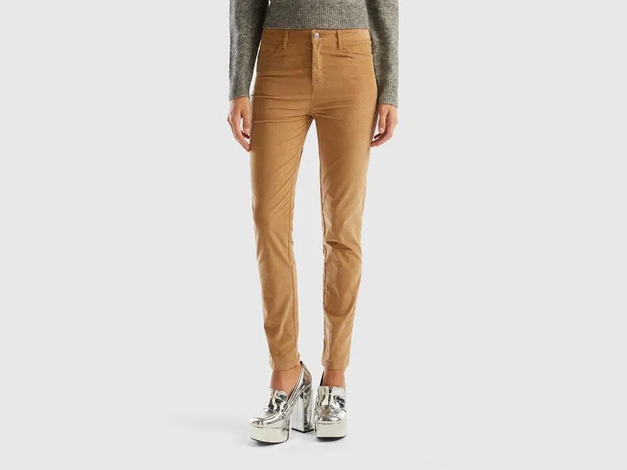 Five pocket velvet trousers