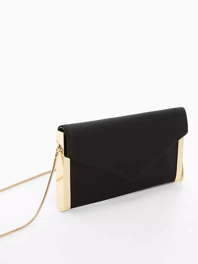 Mango Scarlet Small Flap Bag, Black