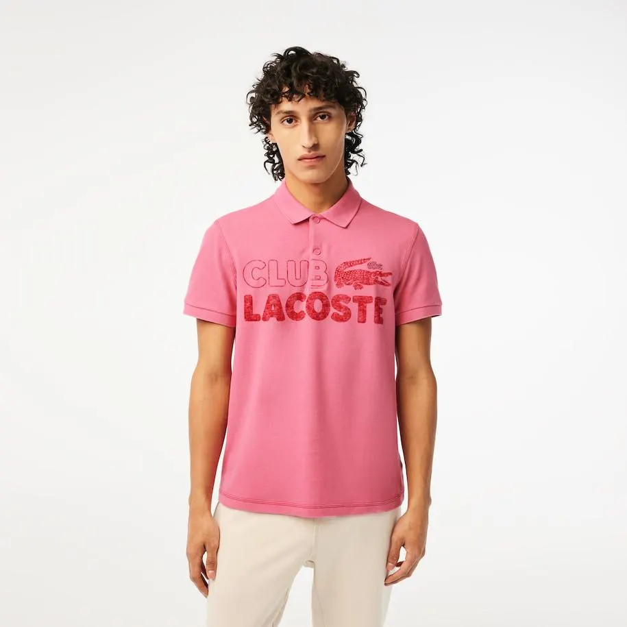 Men’s Lacoste Organic Cotton Printed Polo Shirt