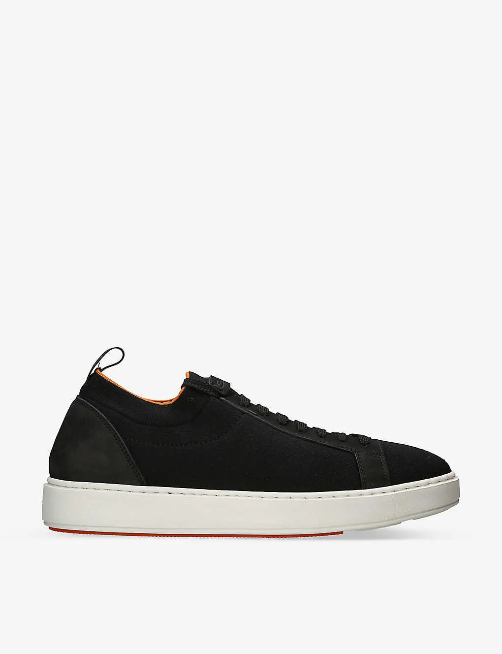 Tech-knit and leather trainers
