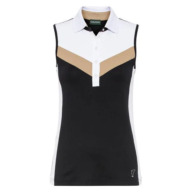 GOLFINO Ladies Dune Sleeveless Golf Polo Shirt