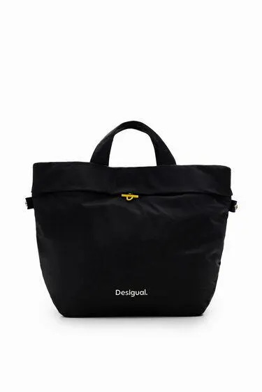 L reversible nylon tote bag
