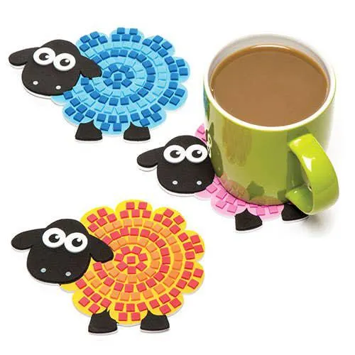 Fluffy Sheep Mosaic Coaster Kits