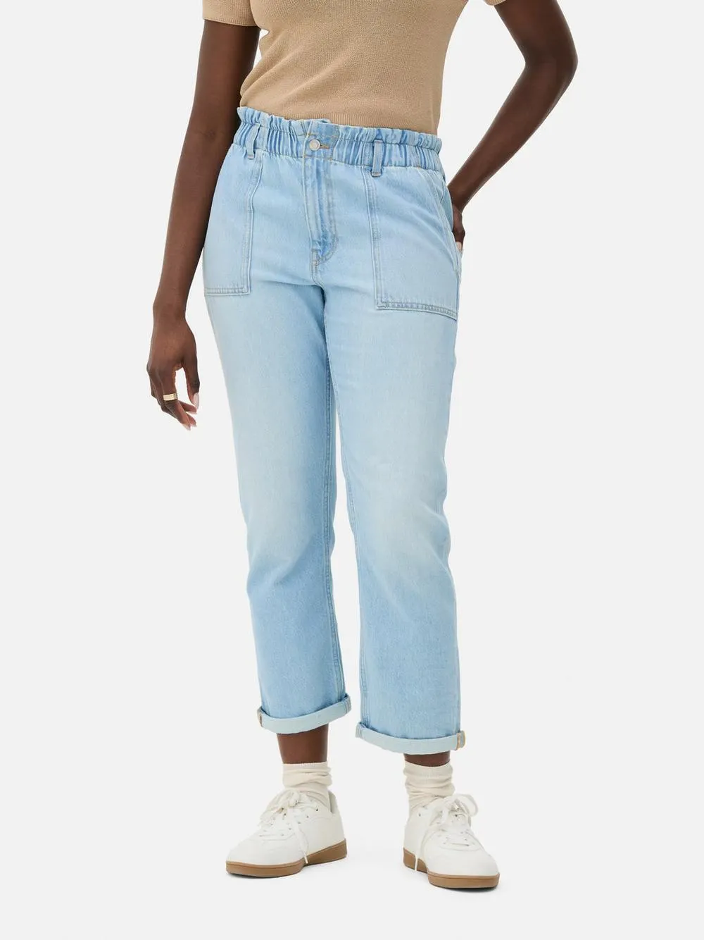 Paperbag Waist Cotton Trousers