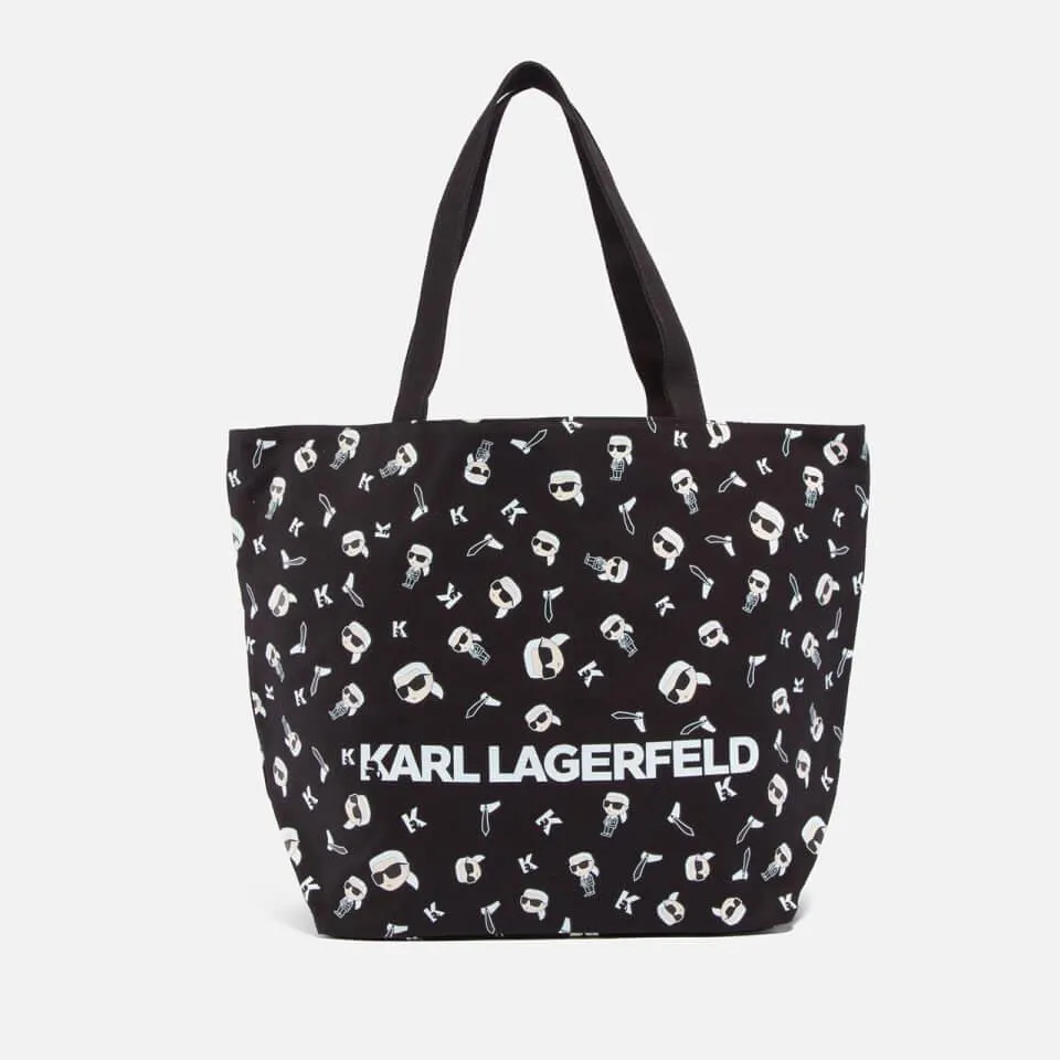 Karl Lagerfeld Ikonik 2.0 Canvas Tote Bag