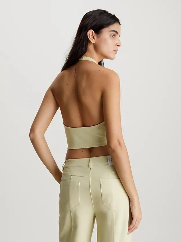 Coated Milano Halter Neck Top