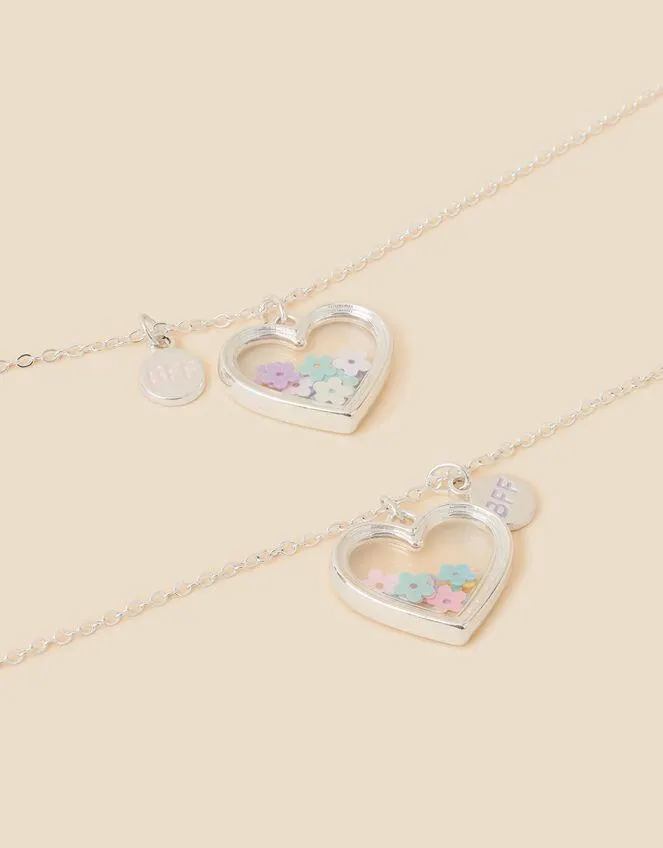 Kids "BFF" Heart Necklaces Set of Two