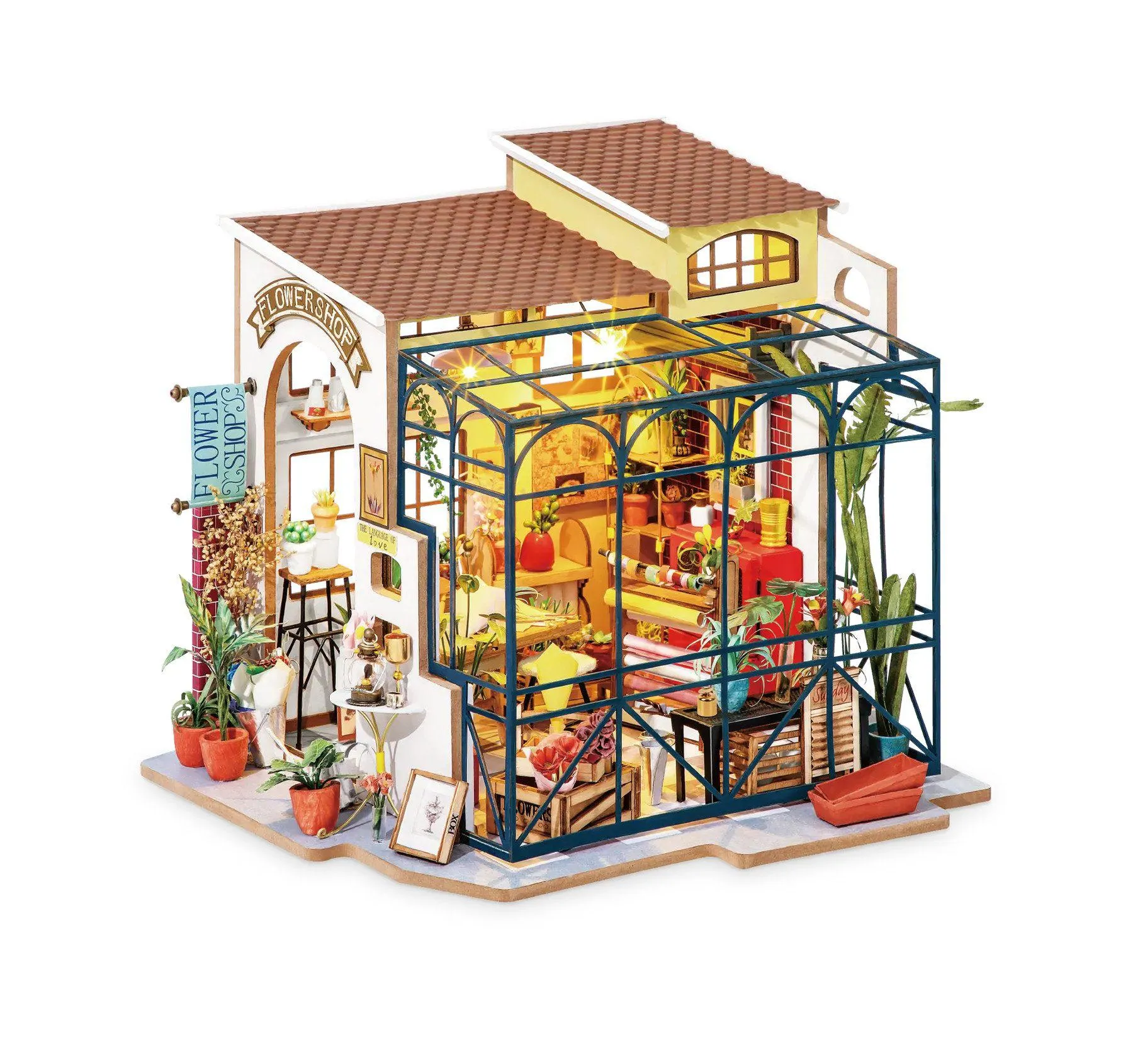 Robotime Emily’s Flower Shop DIY 3D Model Kit