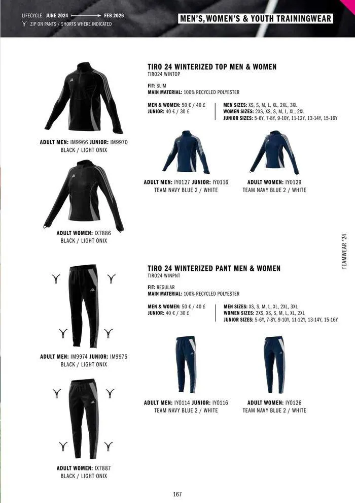 Adidas Teamwear 2024 from 11 March to 31 December 2024 - Catalogue Page 167