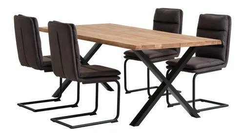 ROSKILDE L200 table natural oak + 4 ULSTRUP anthracite