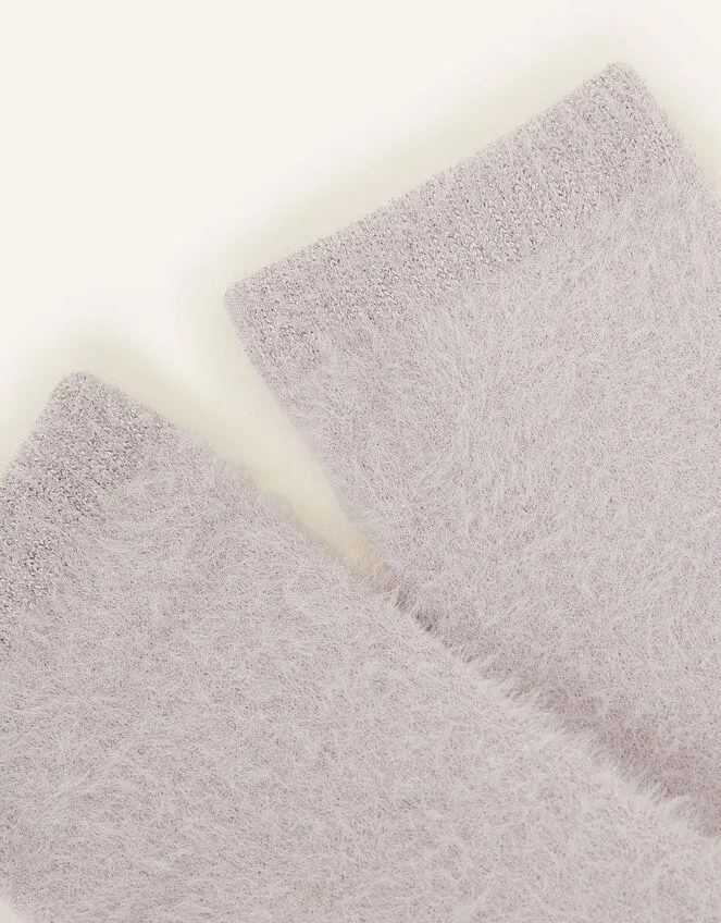 Sparkle Knit Socks Grey