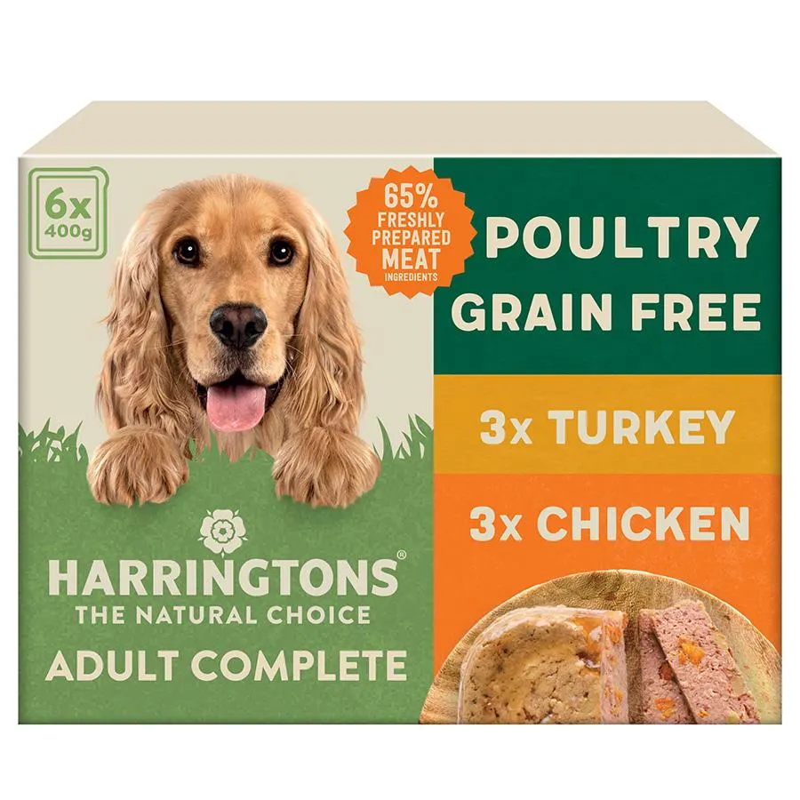 Harringtons Grain Free Wet Dog Food Poultry 6x400g