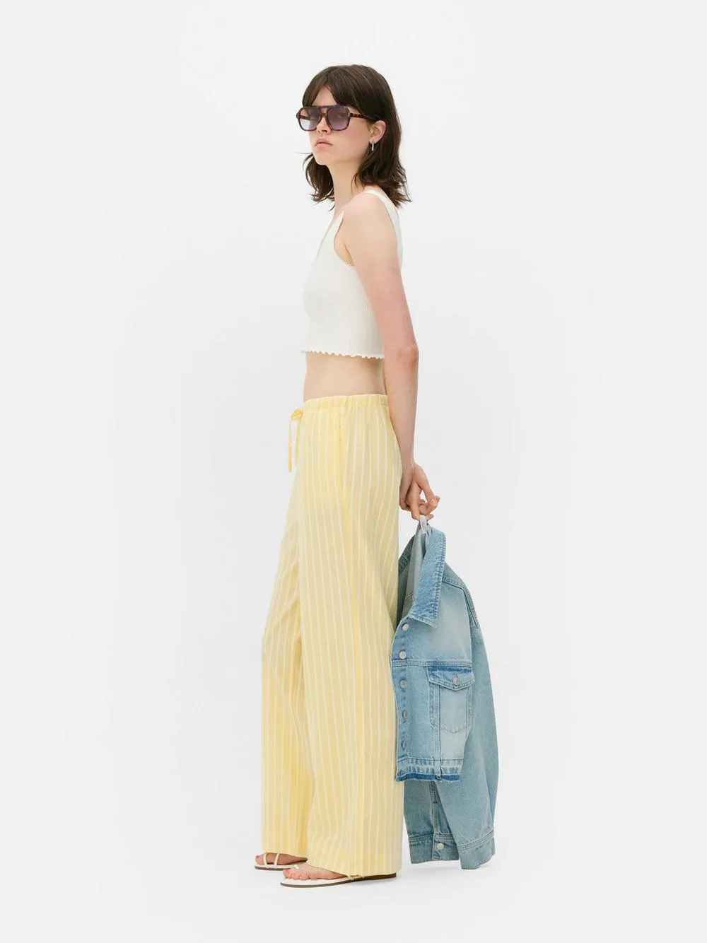 Wide Leg Drawstring Trousers