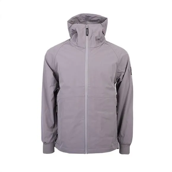 Mens Grey Stipe Softshell Jacket