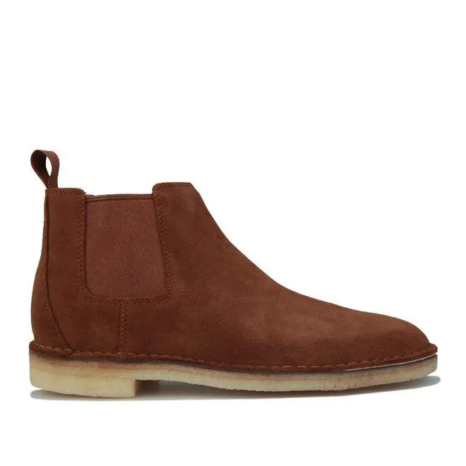 Clarks Originals Mens Desert Chelsea Shoes in Brown