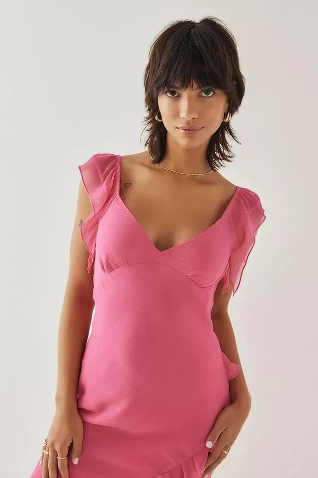 Light Before Dark Vixen Asymmetric Midi Dress