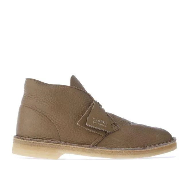 Clarks Originals Mens Desert Boots in olive