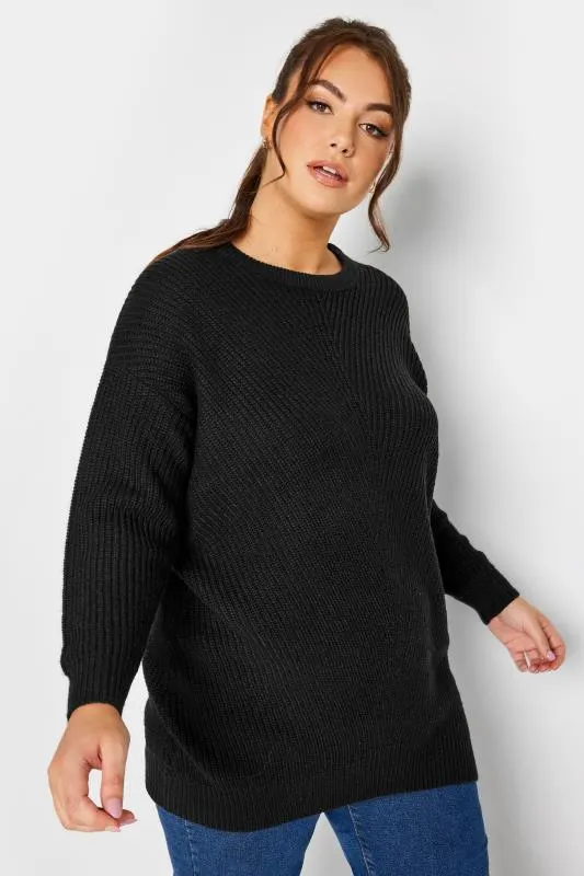 YOURS Curve Black Essential Knitted Jumper