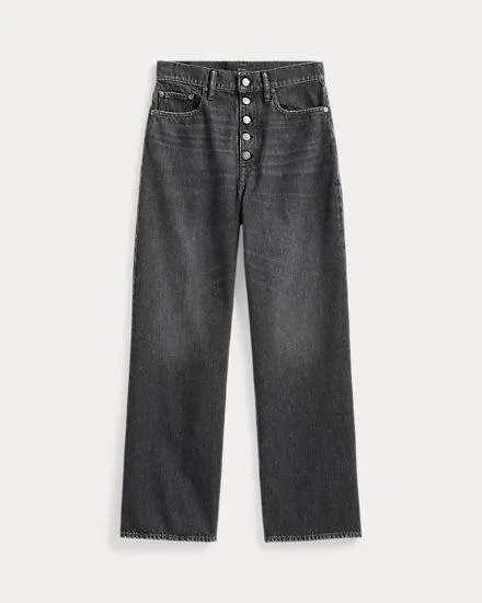 High-Rise Wide-Leg Crop Jean