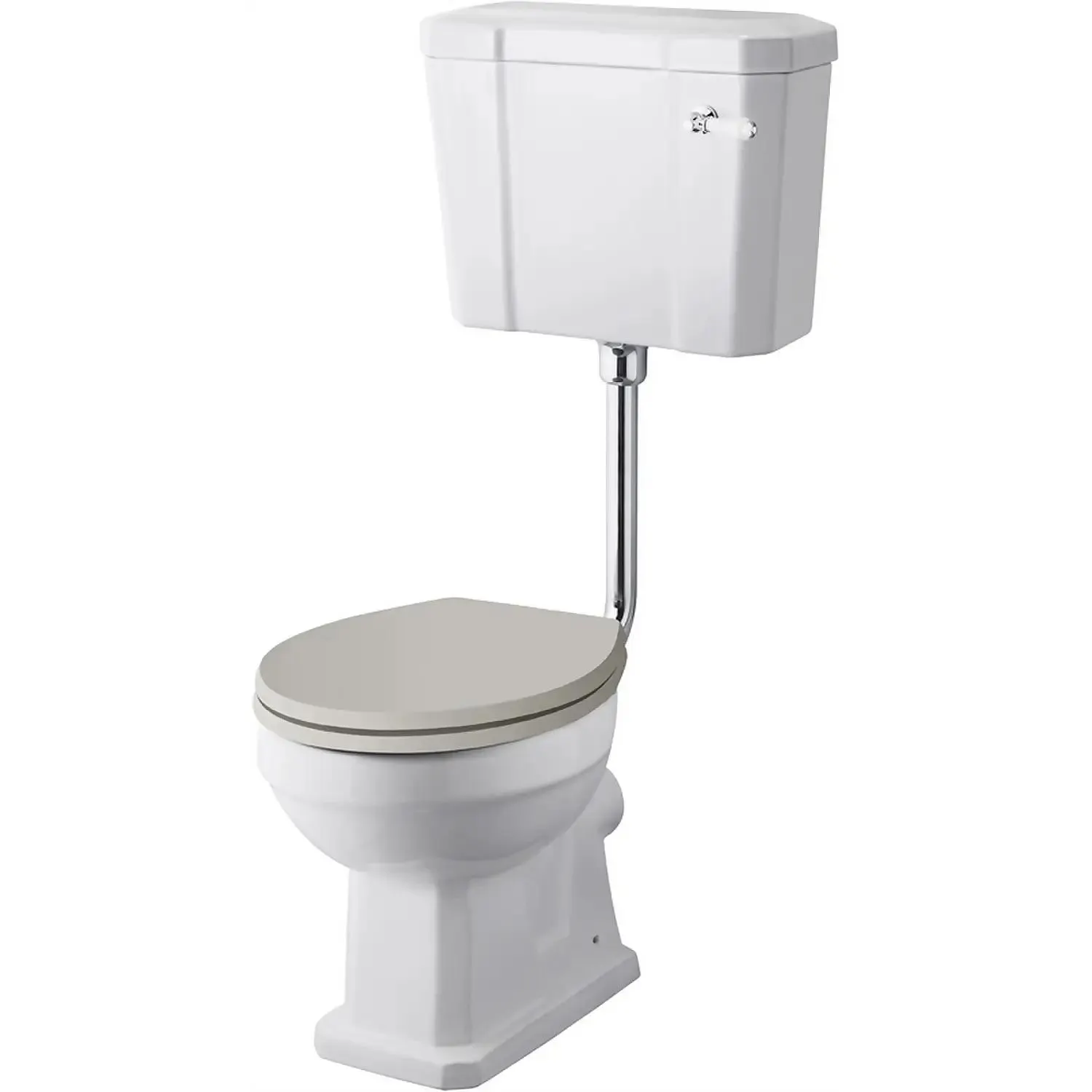 Balterley Harrington Comfort Height Low Level WC Pan, Cistern and Flush Pipe Kit