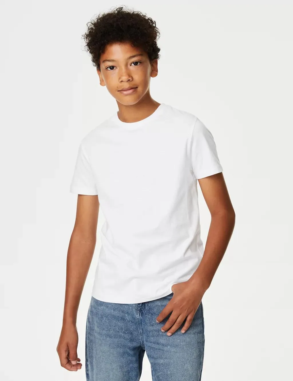 Pure Cotton Plain T-Shirt (6-16 Yrs)