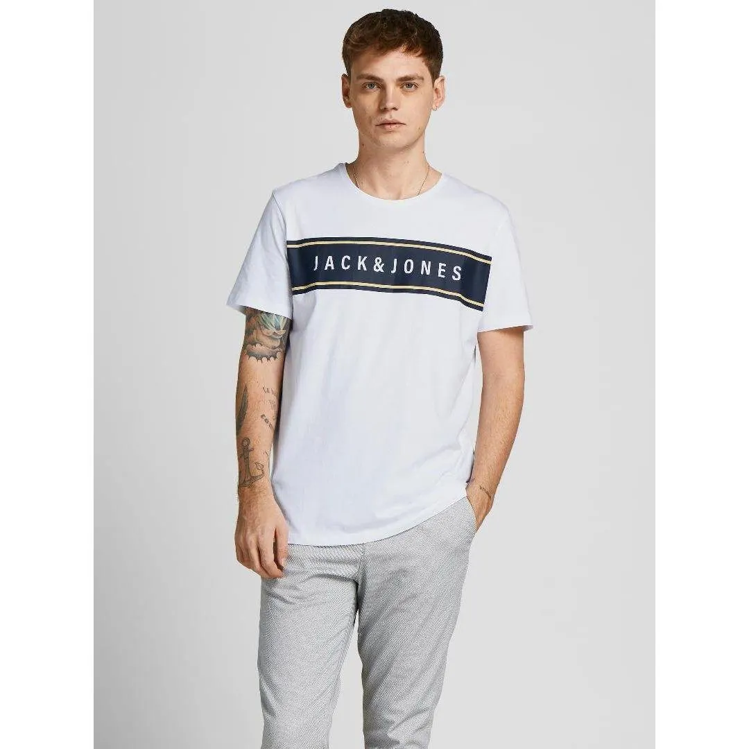 Jack & Jones Logo Tee - Bright White