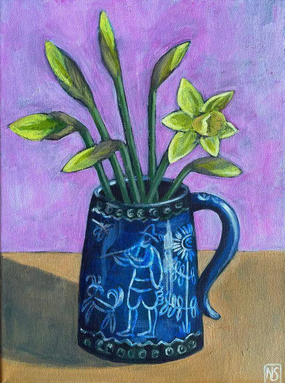 Daffodils in the Blue Tankard (2022)