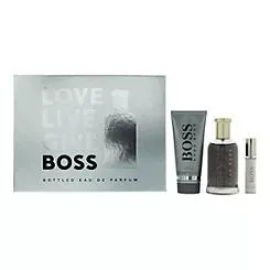Hugo Boss Bottled 3 Piece Gift Set: Eau De Parfum 100ml - Eau De Parfum 10ml - Shower Gel 100ml