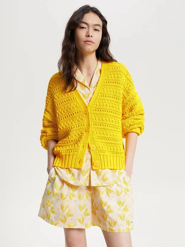 Tommy Hilfiger x Vacation Crochet V-Neck Cardigan
