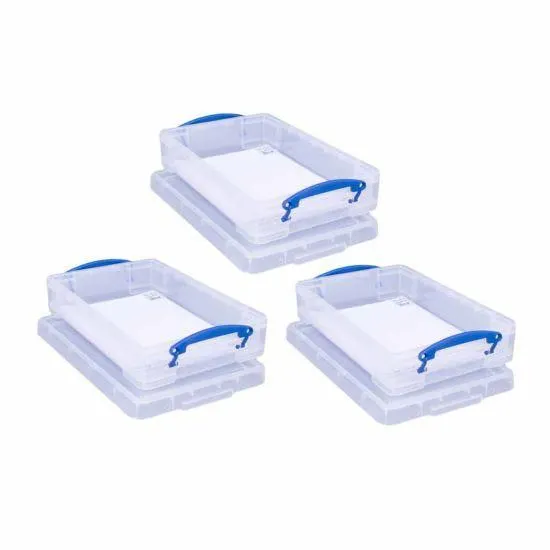 Really Useful Box 4 Litre Clear Pack of 3