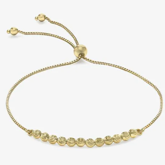 9ct Yellow Gold Adjustable Box Chain Bracelet 1.29.7389