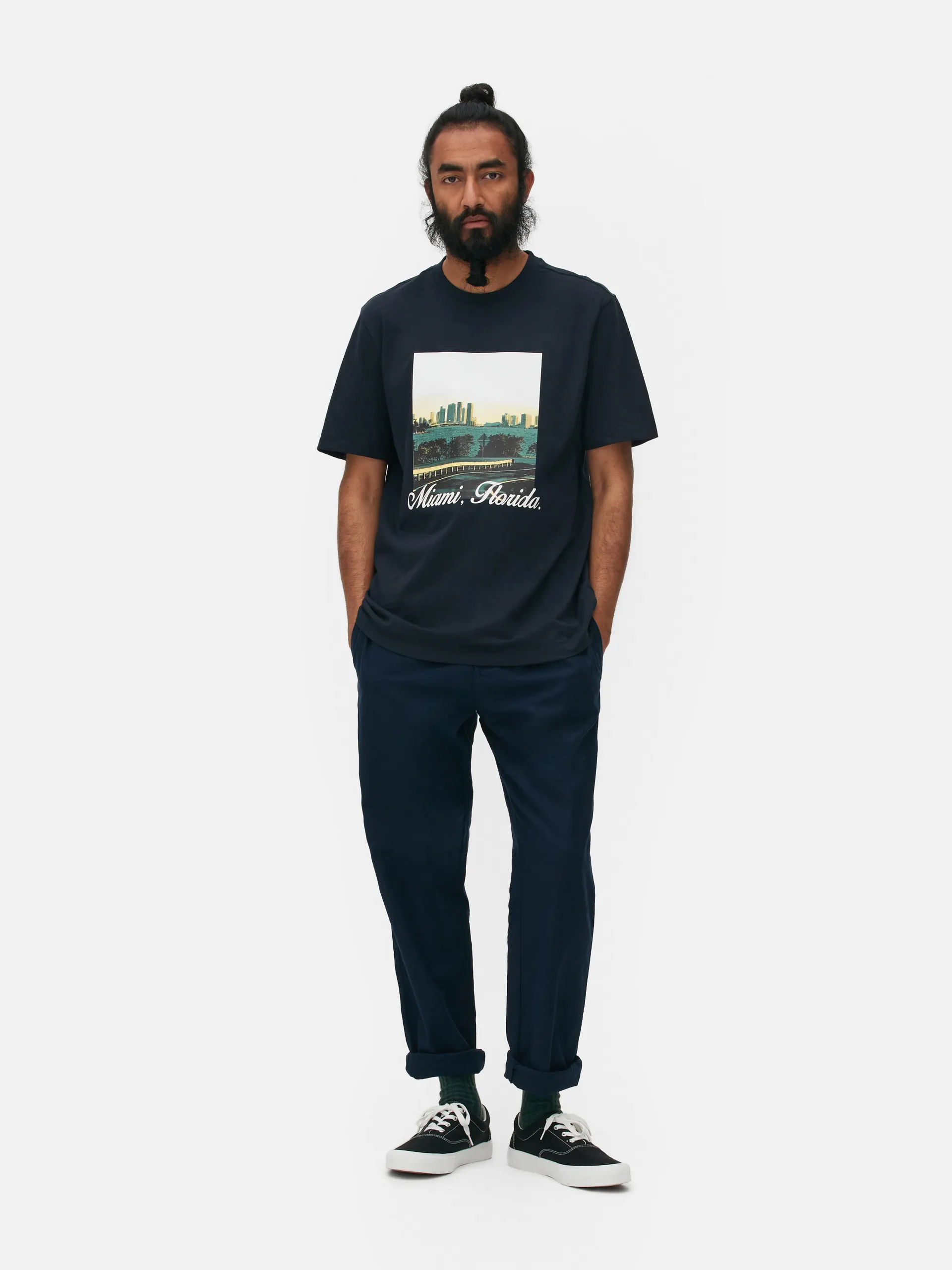 Camiseta con estampado gráfico de «Miami, Florida»