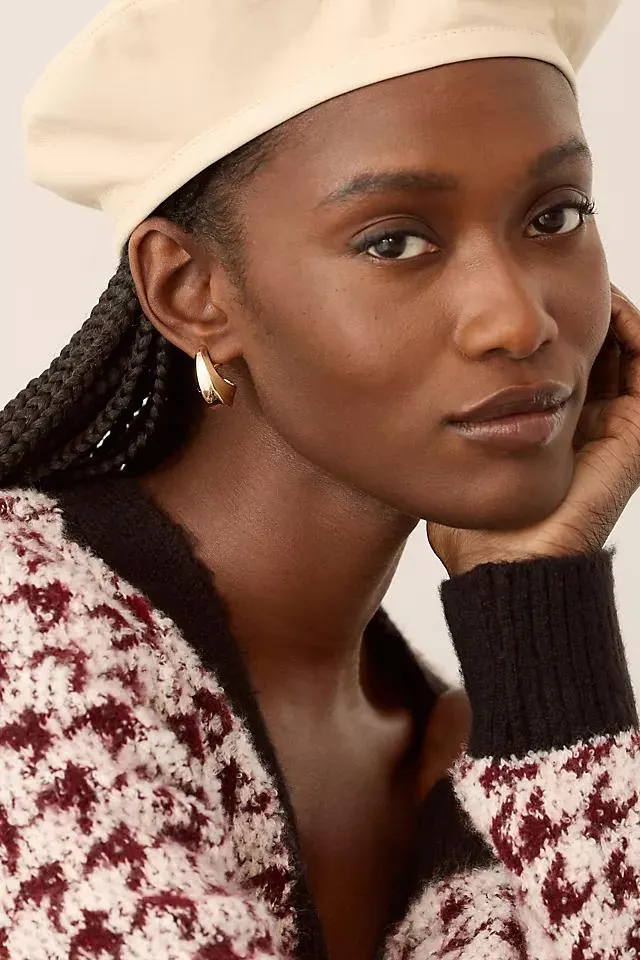 Structured Teardrop Hoop Earrings