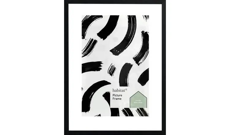 Habitat Metal Floating Picture Frame - Black - 10x15cm