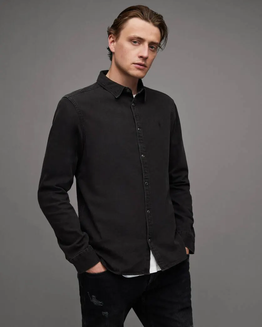 Gleason Press Stud Ramskull Denim Shirt