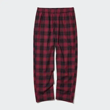 Flannel Easy Patterned Ankle Length Trousers